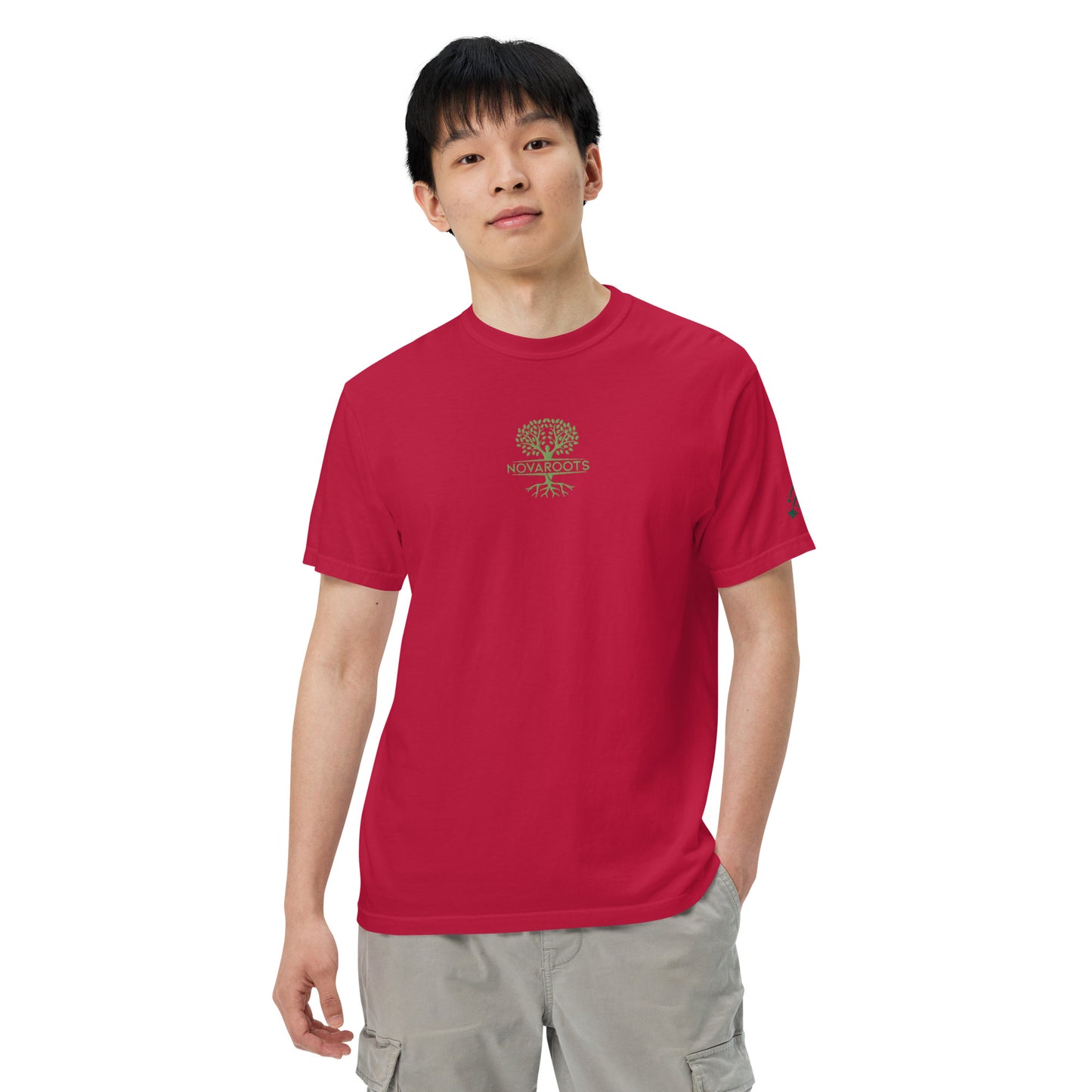 Embroidered heavyweight t-shirt 100% Cotton