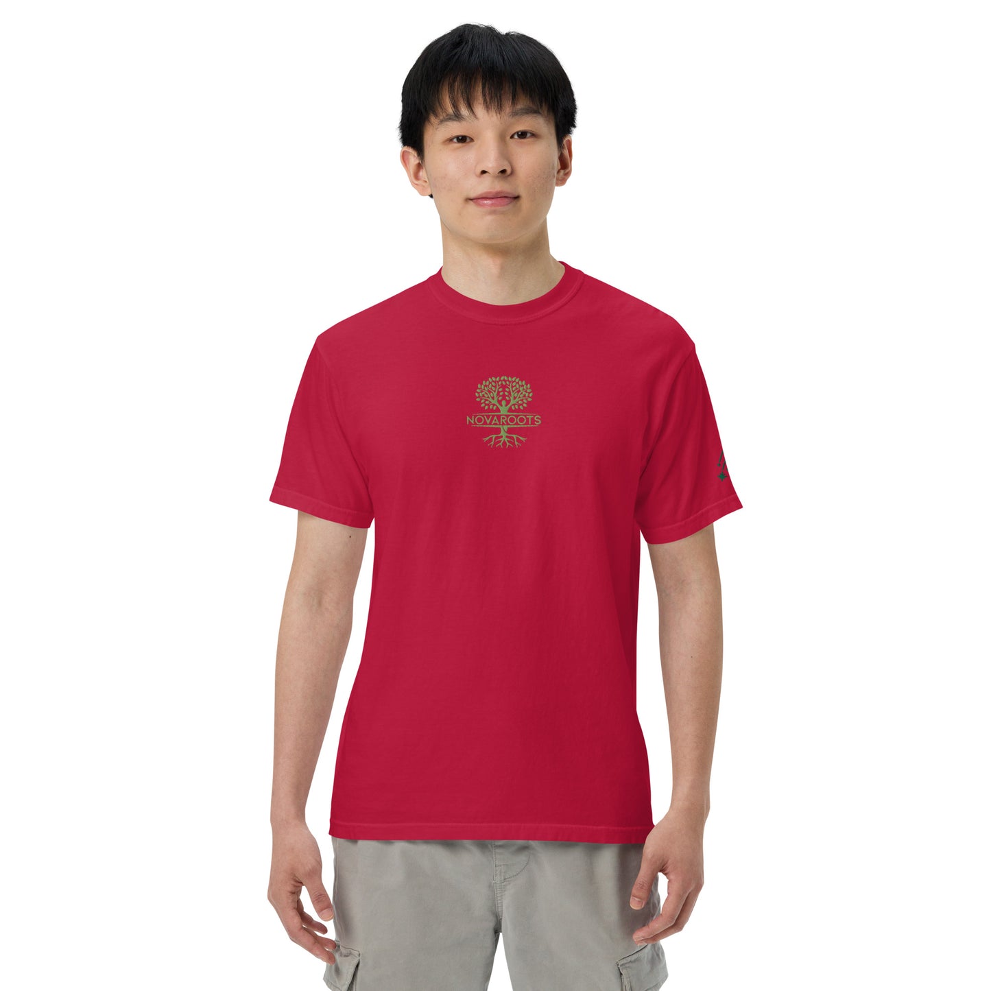 Embroidered heavyweight t-shirt 100% Cotton