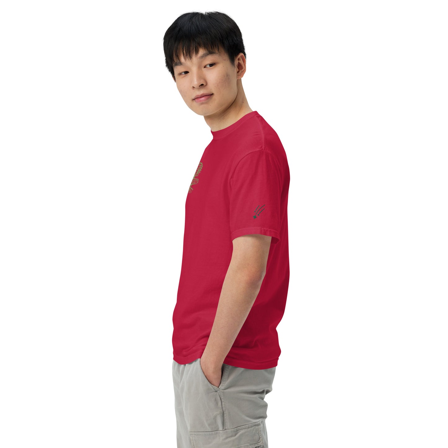 Embroidered heavyweight t-shirt 100% Cotton
