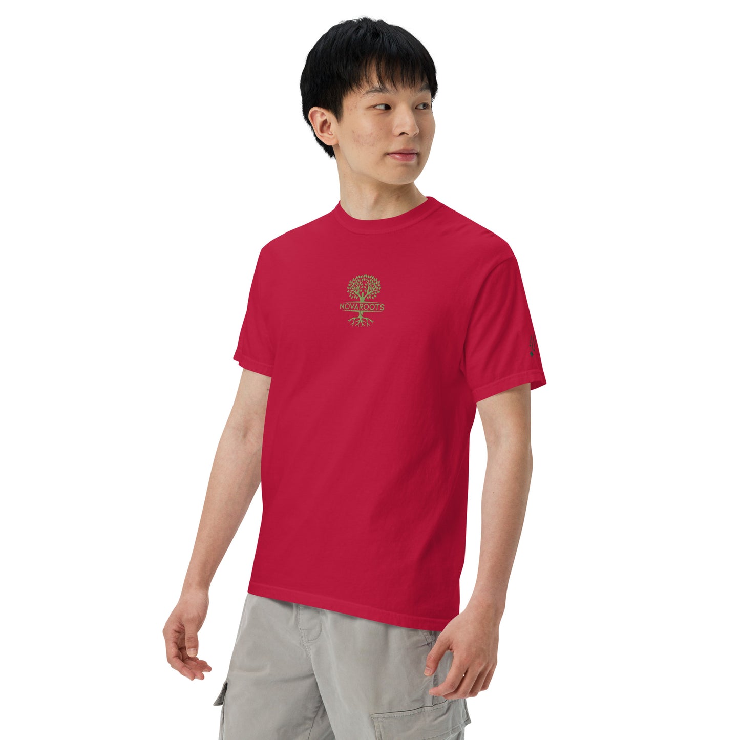 Embroidered heavyweight t-shirt 100% Cotton