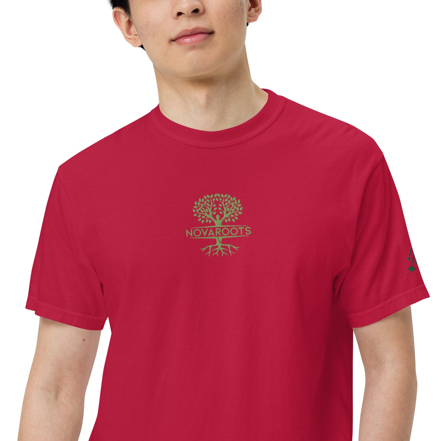 Embroidered heavyweight t-shirt 100% Cotton