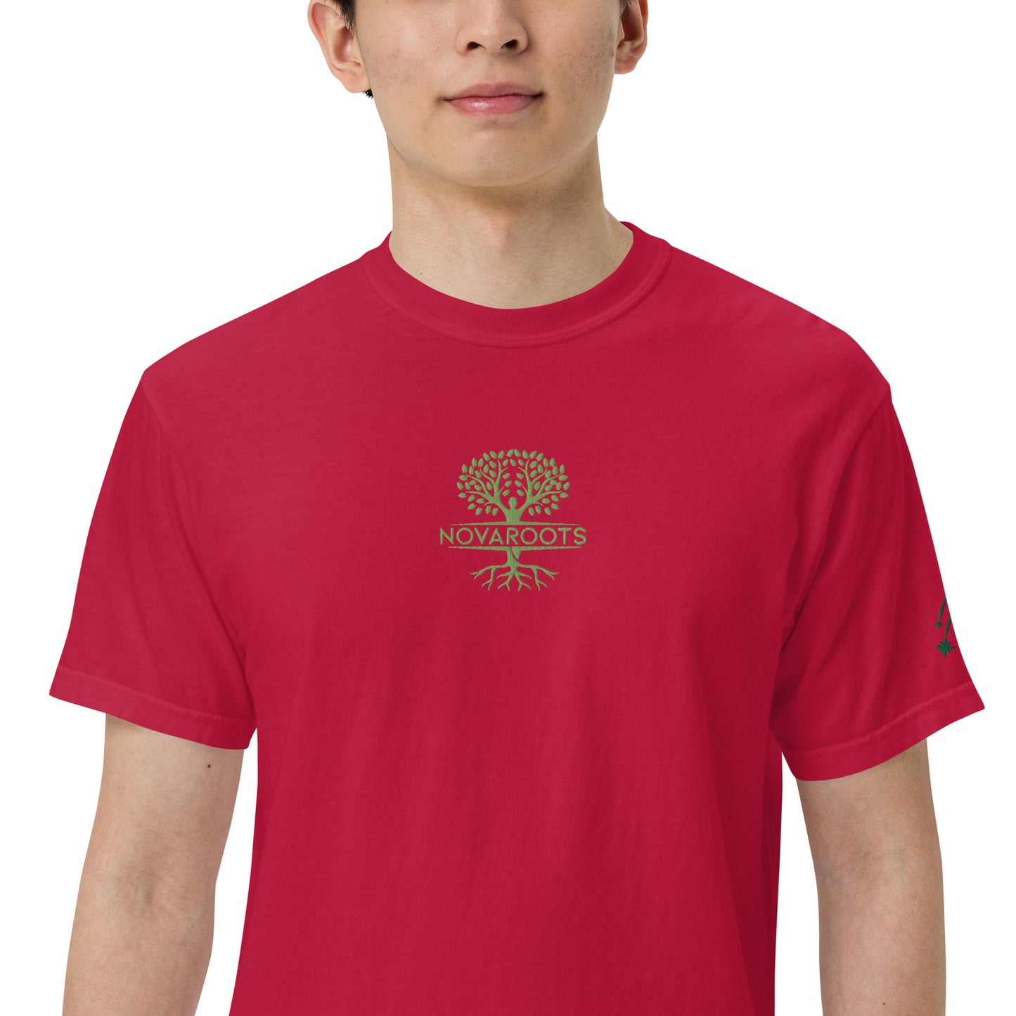 Embroidered heavyweight t-shirt 100% Cotton
