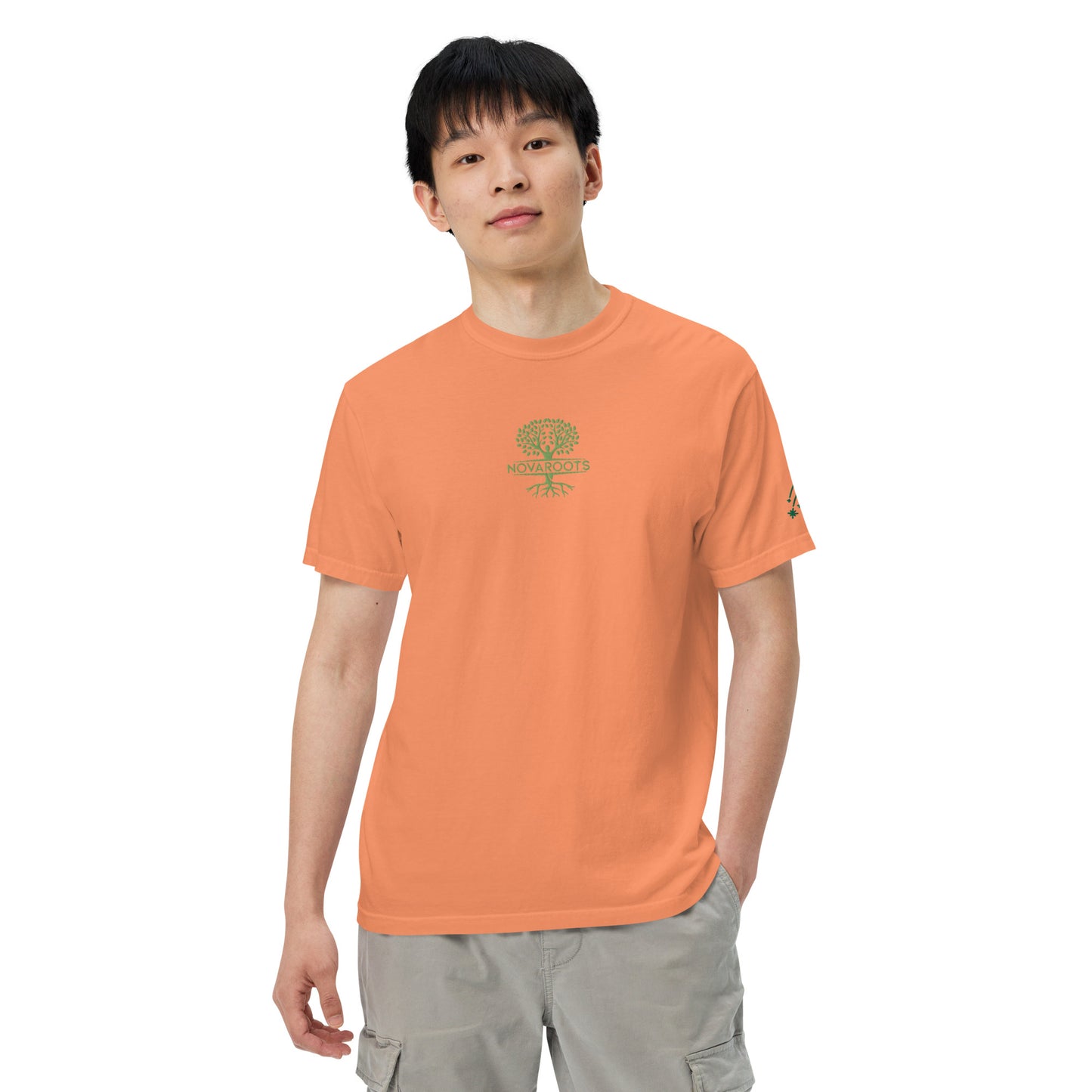 Embroidered heavyweight t-shirt 100% Cotton