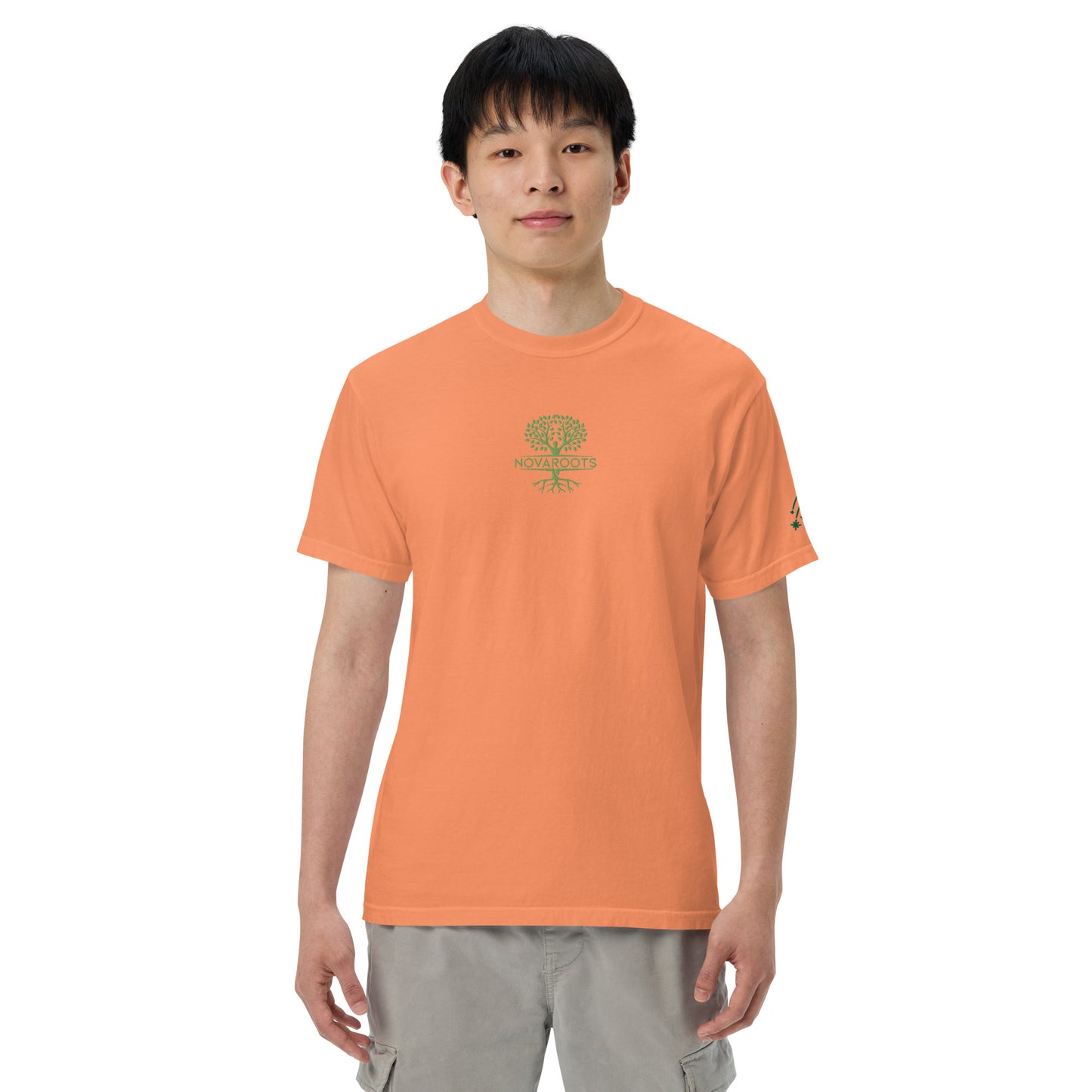 Embroidered heavyweight t-shirt 100% Cotton