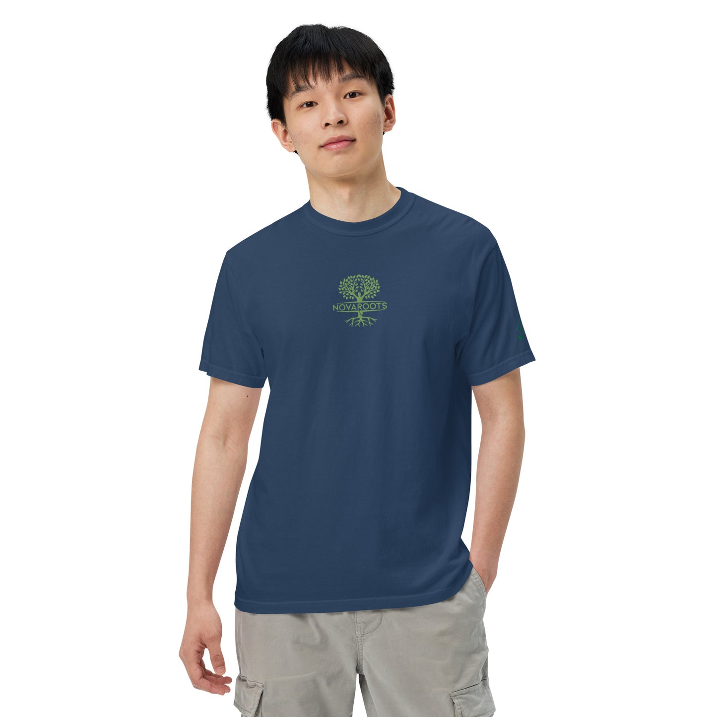 Embroidered heavyweight t-shirt 100% Cotton