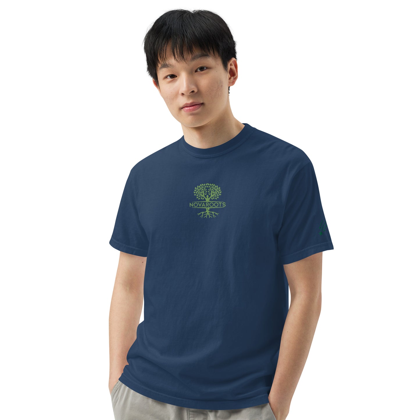 Embroidered heavyweight t-shirt 100% Cotton