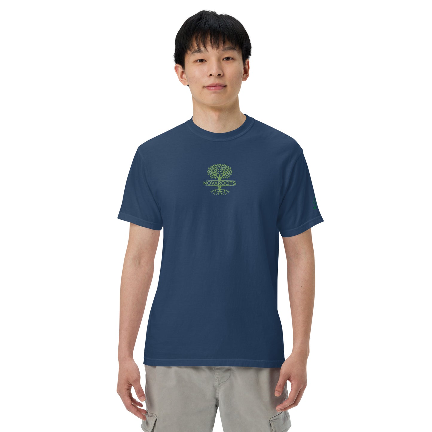 Embroidered heavyweight t-shirt 100% Cotton