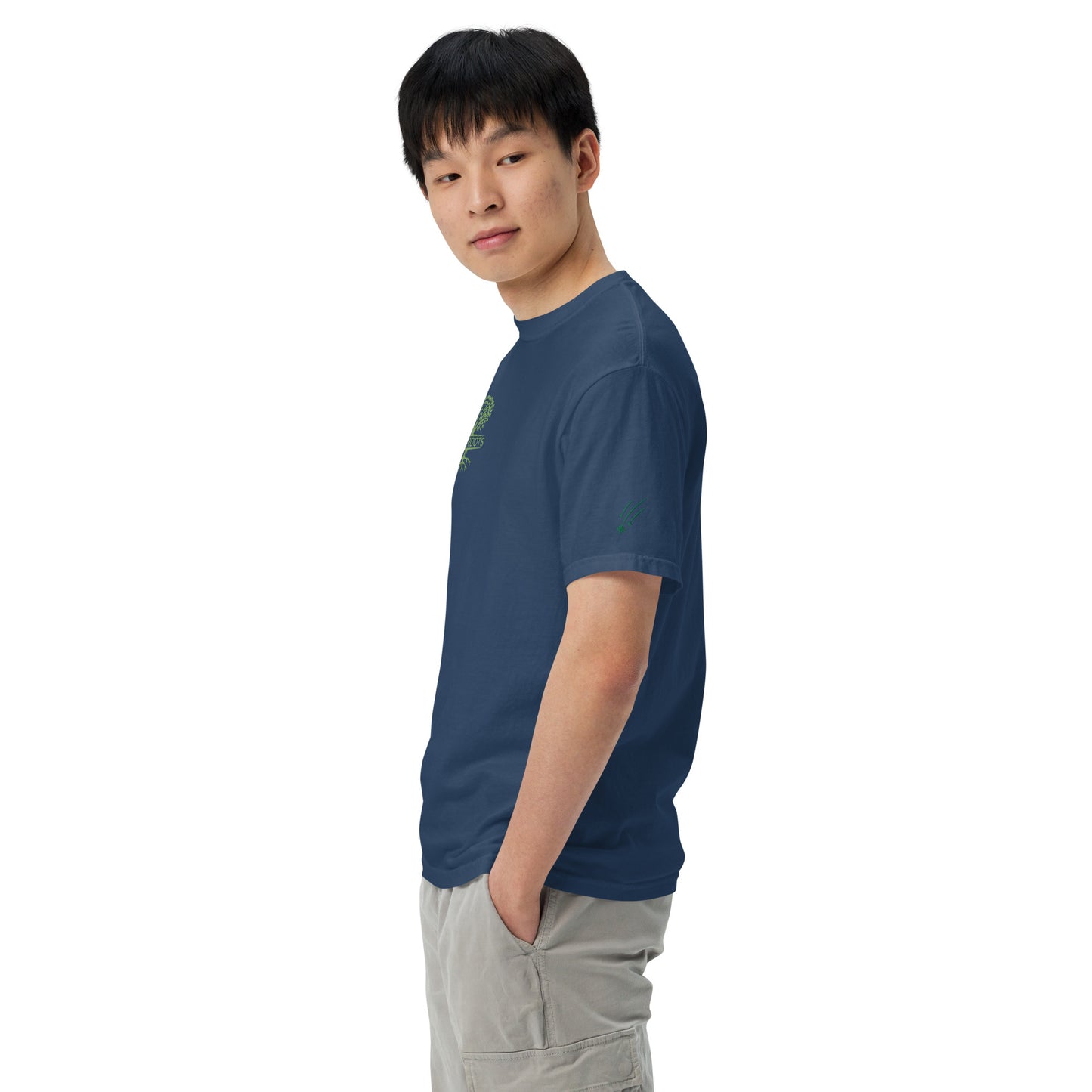 Embroidered heavyweight t-shirt 100% Cotton