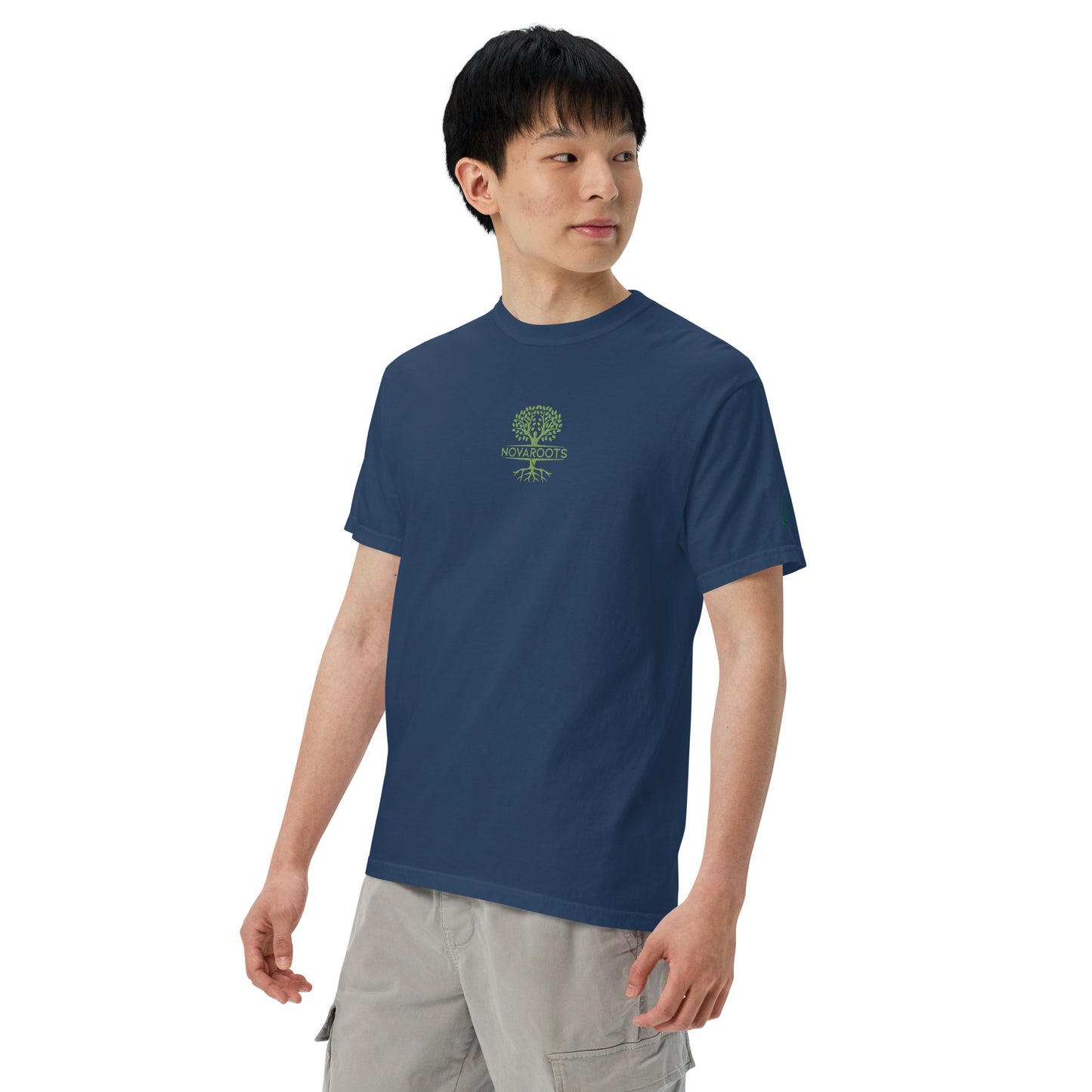 Embroidered heavyweight t-shirt 100% Cotton