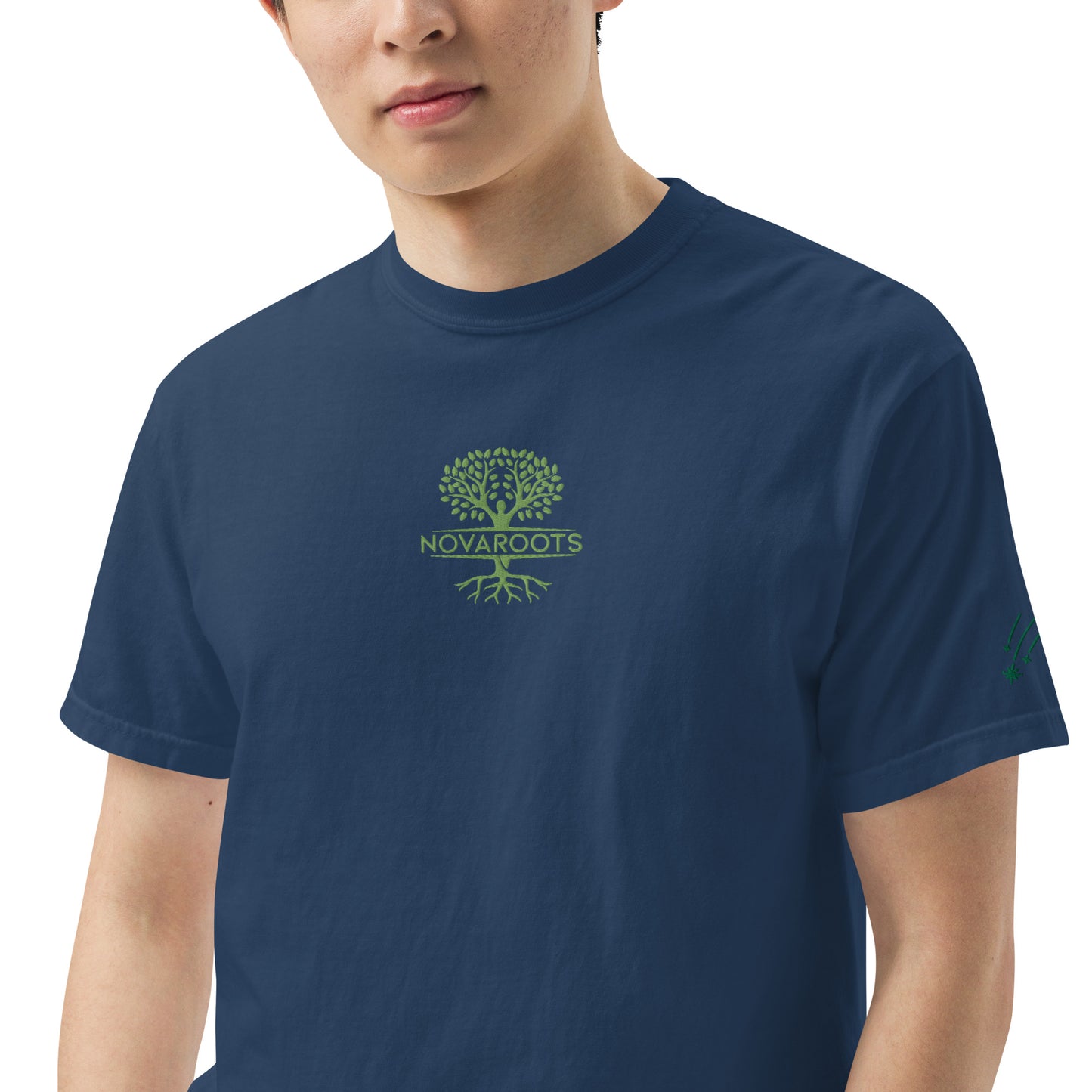Embroidered heavyweight t-shirt 100% Cotton