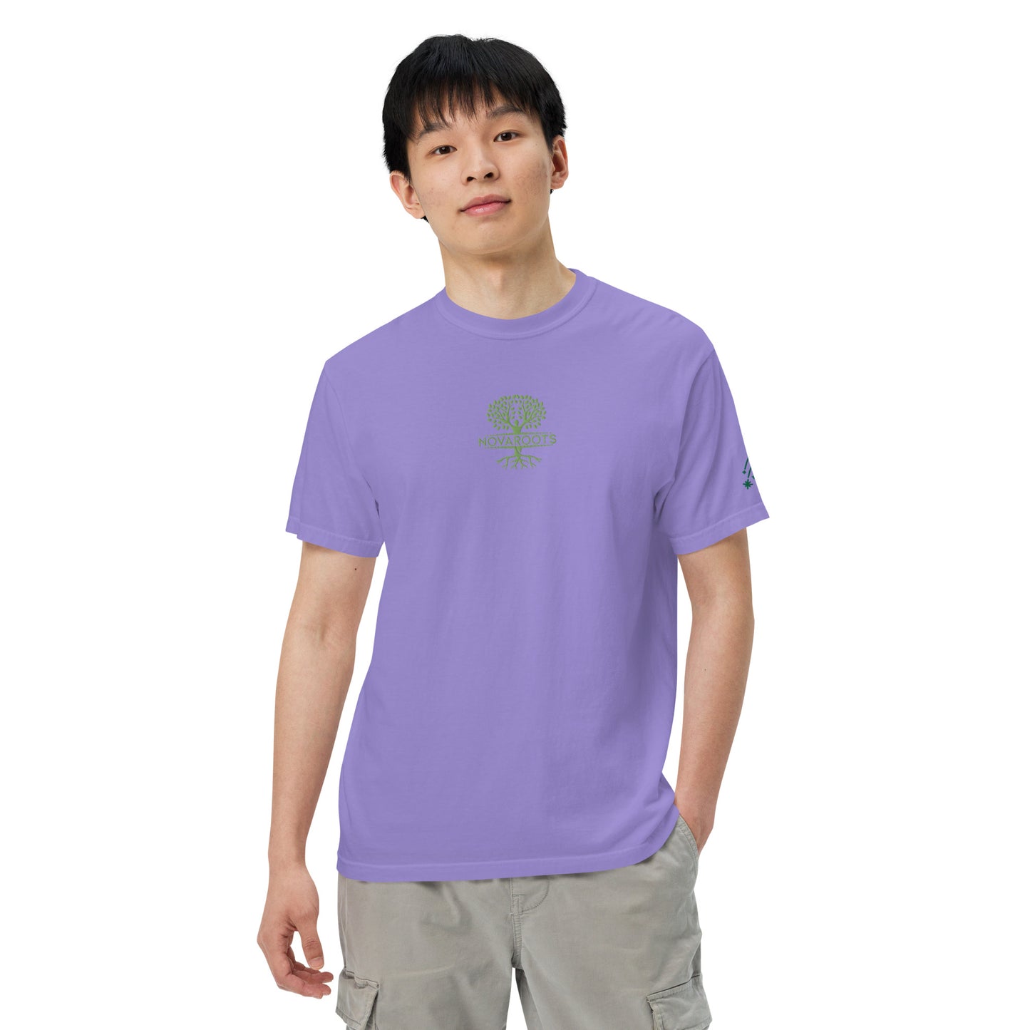 Embroidered heavyweight t-shirt 100% Cotton