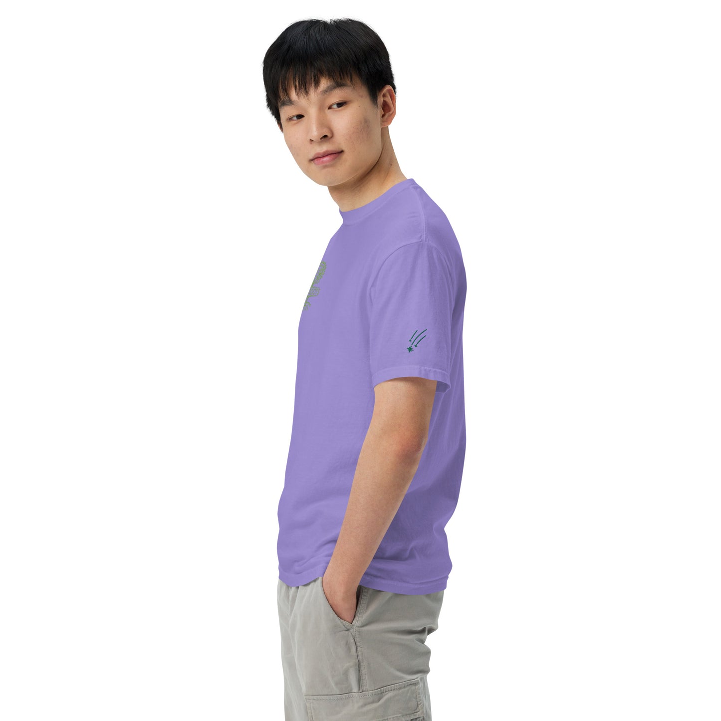 Embroidered heavyweight t-shirt 100% Cotton