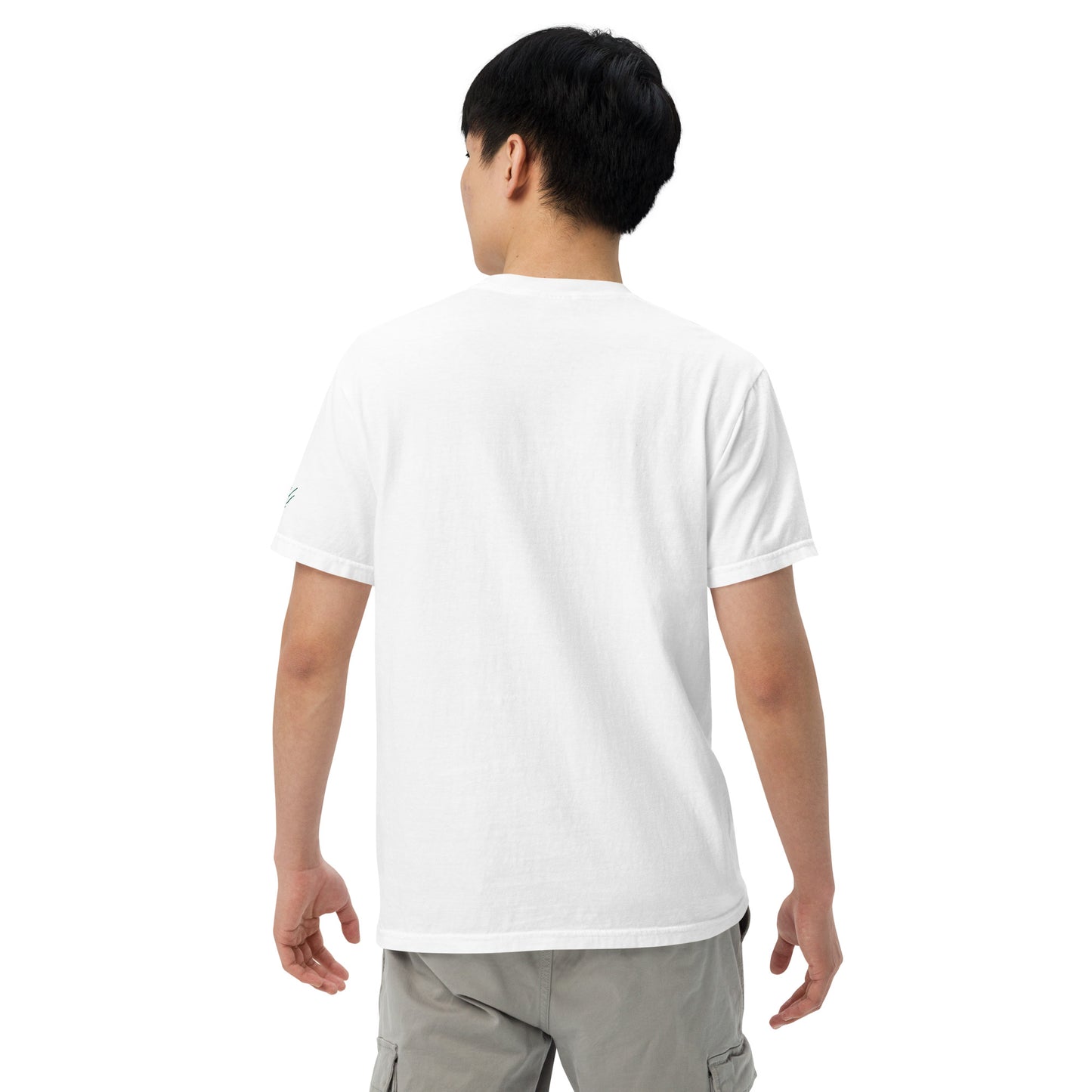 Embroidered heavyweight t-shirt 100% Cotton