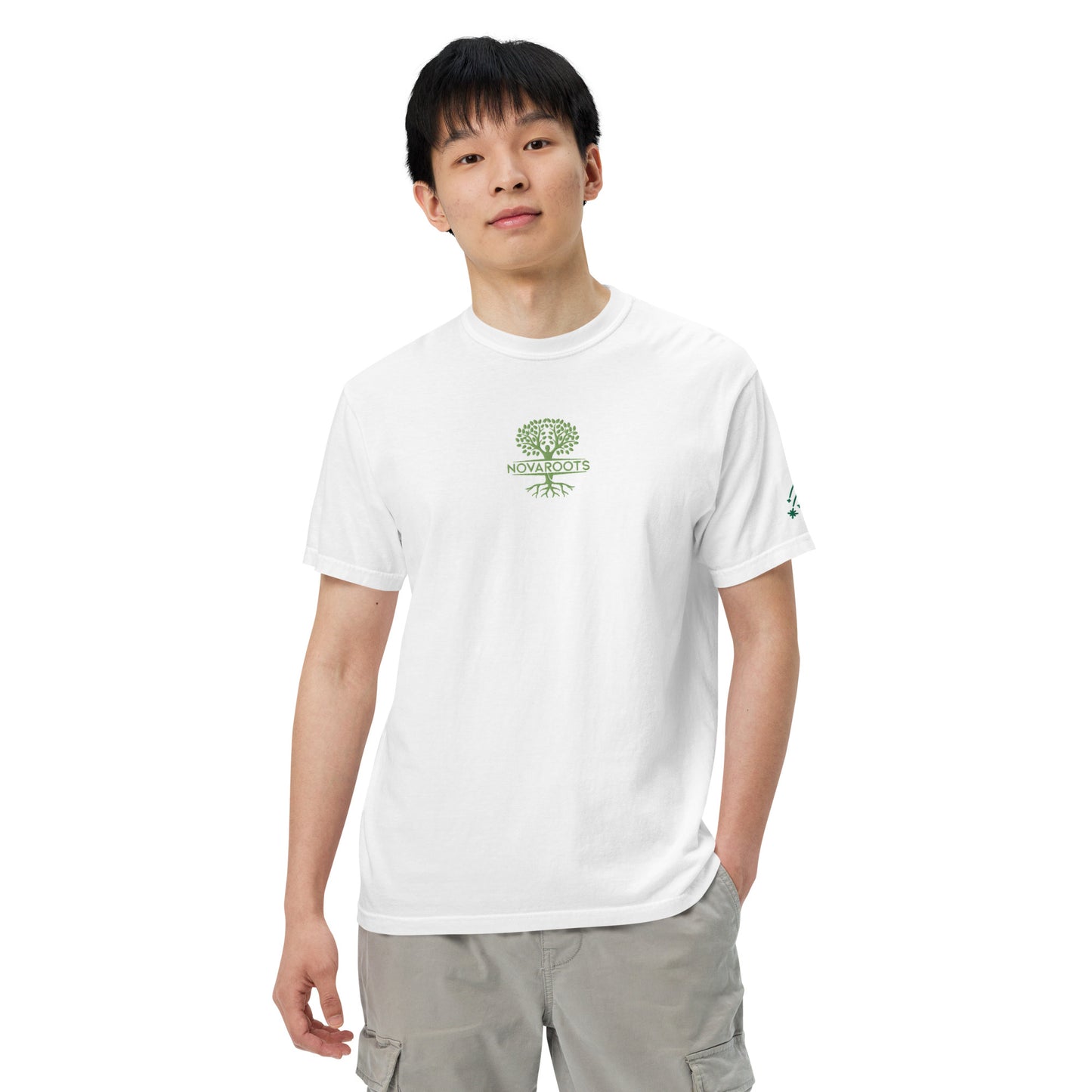 Embroidered heavyweight t-shirt 100% Cotton