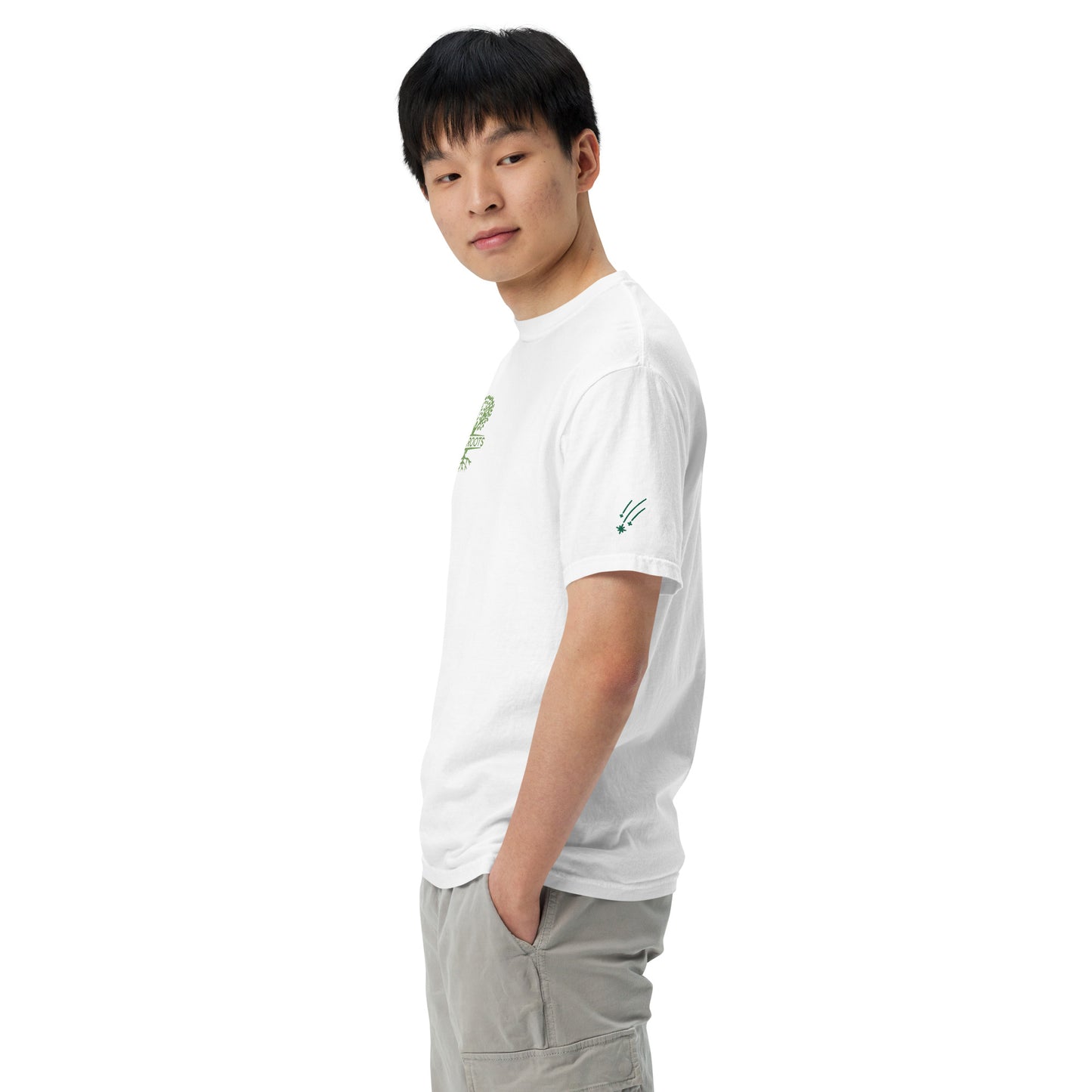 Embroidered heavyweight t-shirt 100% Cotton