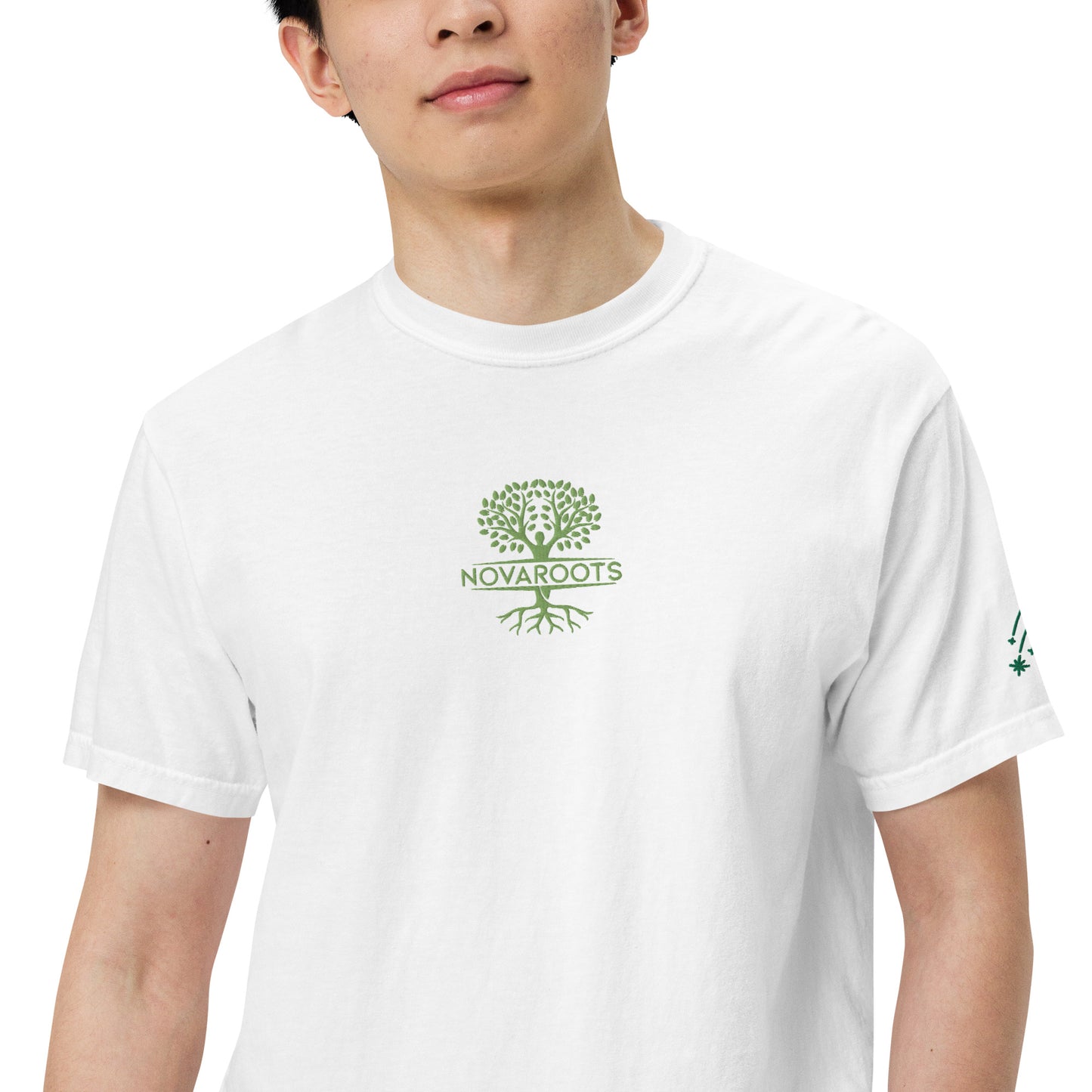 Embroidered heavyweight t-shirt 100% Cotton