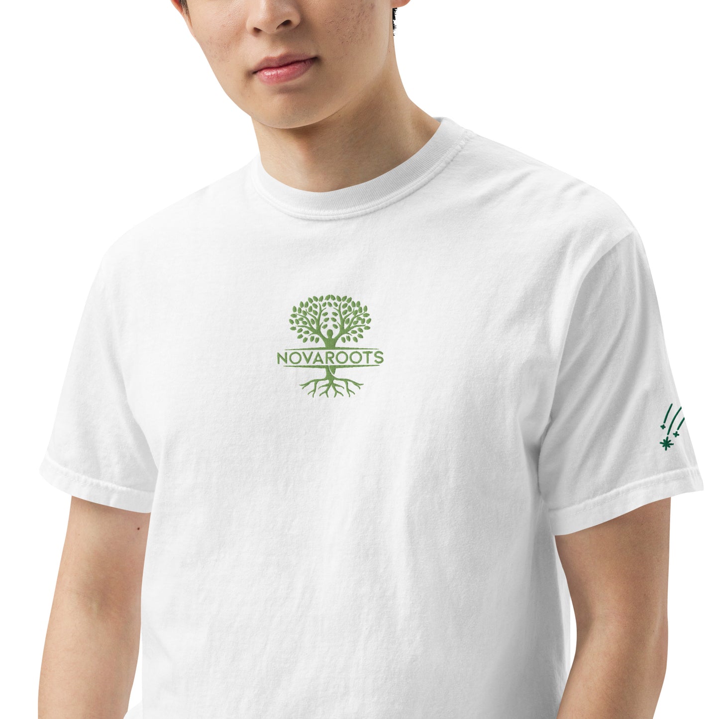 Embroidered heavyweight t-shirt 100% Cotton
