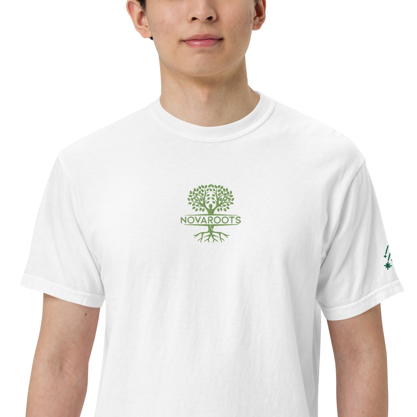 Embroidered heavyweight t-shirt 100% Cotton