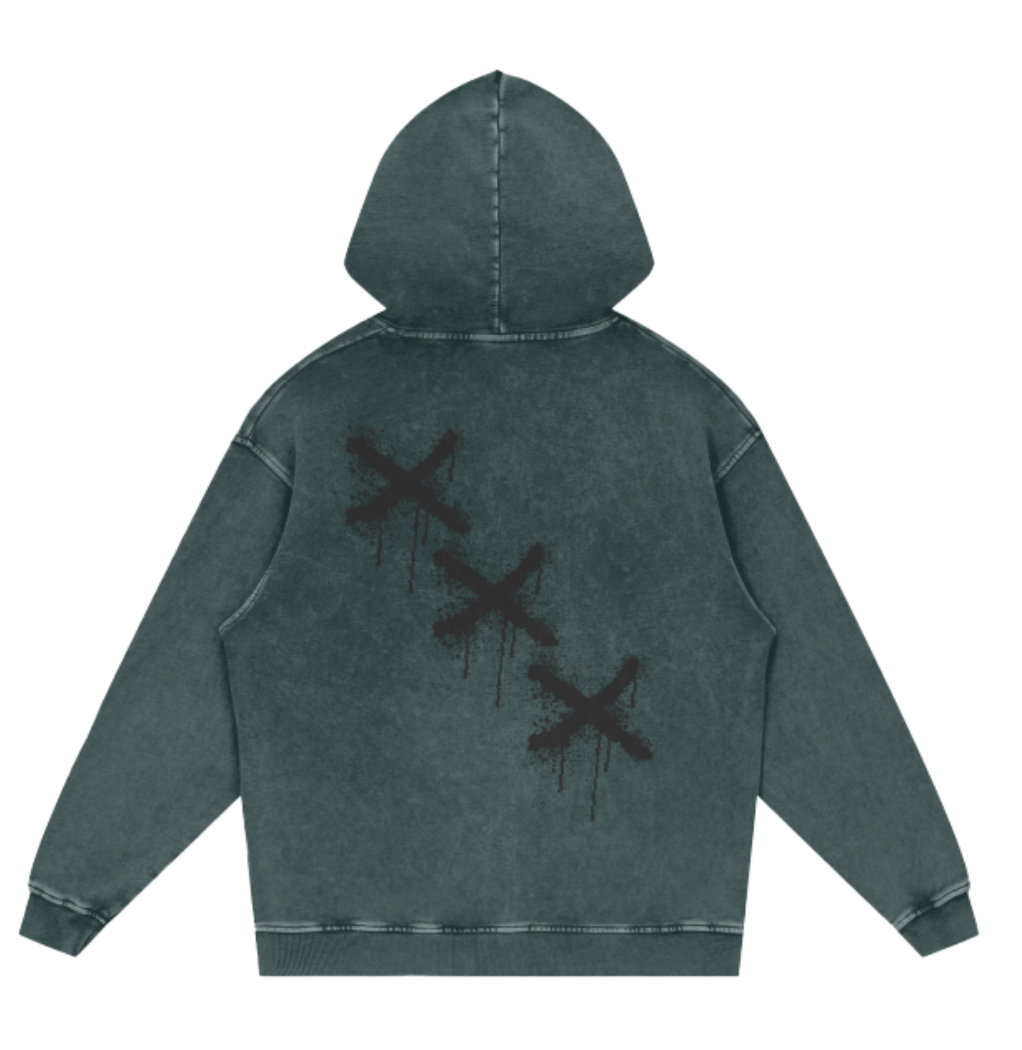 NOVAX Oversized Snow Wash Hoodie