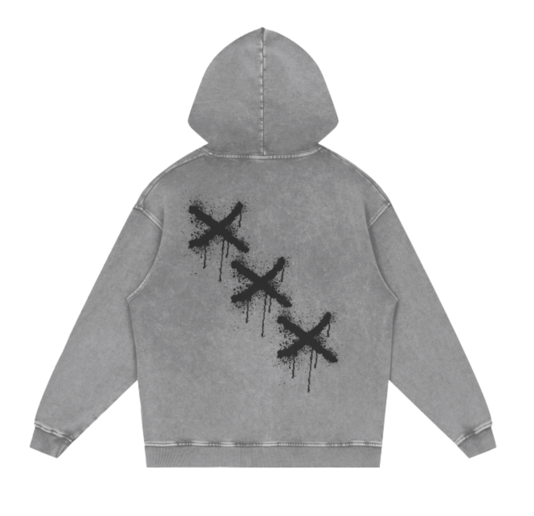 NOVAX Oversized Snow Wash Hoodie