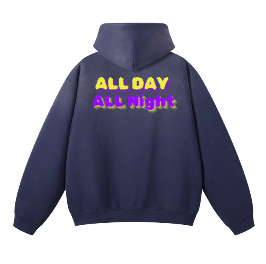 All Day All Night Extreme Soft Washed Dyed Fleece Hoodie