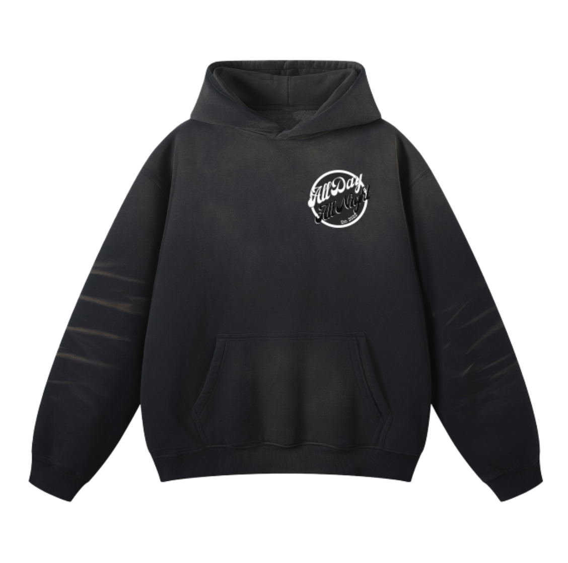 All Day All Night Extreme Soft Washed Dyed Fleece Hoodie