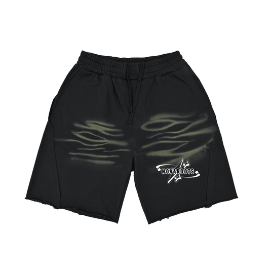 Heavyweight  Vintage Washed Tiger Stripes Short Pants - 360 GSM