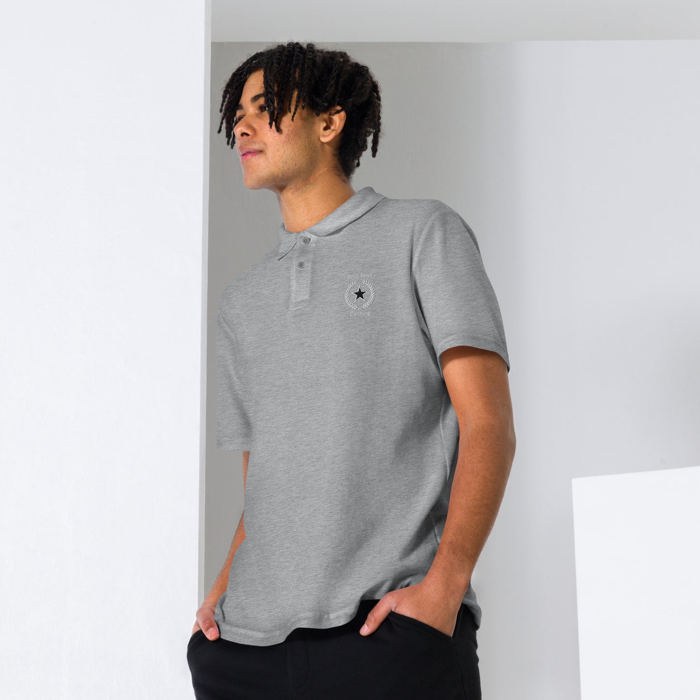 RootBoyz Embroidered pique polo shirt